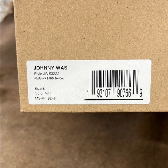 Johnny Was Jenna X Band Sandal Sueded Flatform Embroidered Slides - Picture 2 of 9